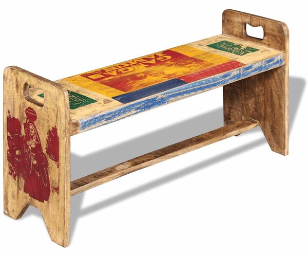 Cola lavice masivní recyklované dřevo 100 x 30 x 50 cm 243457