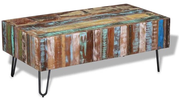 Konferenční stolek masivní recyklované dřevo 100 x 50 x 38 cm 243455