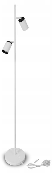 Bílá stojací lampa GU10, nastavitelná