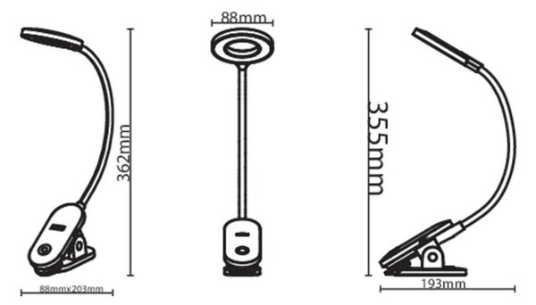 Philips 8720169194397 Forys Clip DSK206 klipsové svítidlo LED 5W/200lm 4000K bílá