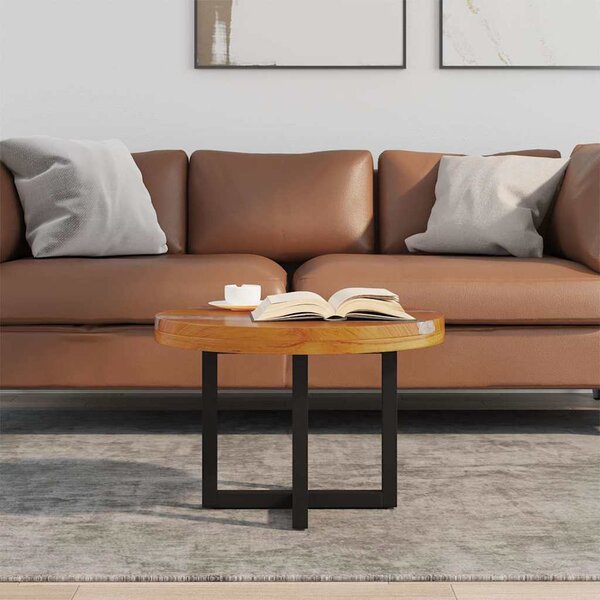 Konferenční stolek, teak a pryskyřice 60 cm 243466