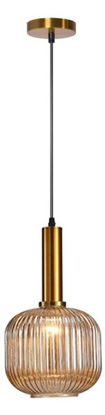 Toolight - skleněná stropní svítilna Amber APP461-1CP, hnědá retro, OSW-00591