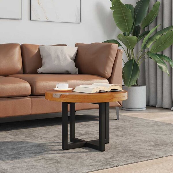 Konferenční stolek, teak a pryskyřice 60 cm 243466