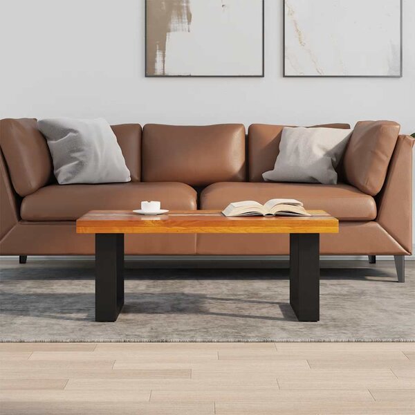 Konferenční stolek, teak a pryskyřice 100x50 cm 243467