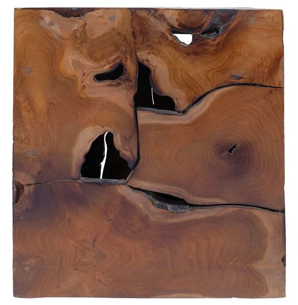 Stolička hnědá 40x40x45 cm masivní teak 243472