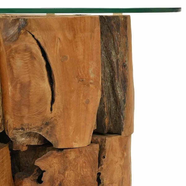 Konferenční stolek masivního teak naplavené dřevo 60 cm 243474