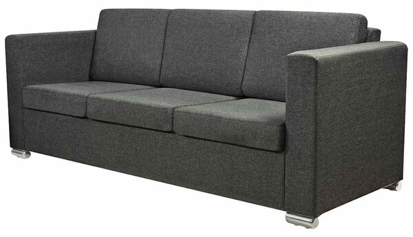 3místná pohovka textil tmavě šedá 243584