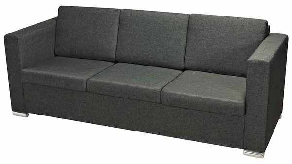 3místná pohovka textil tmavě šedá 243584