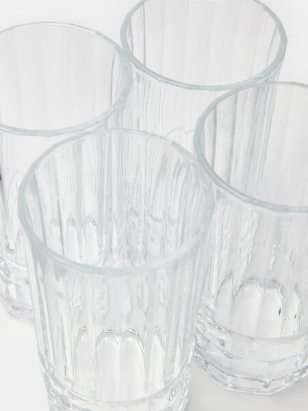 Sinsay - Sada sklenic s reliéfním vzorem 4 pack - clear