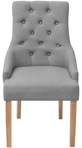 Jídelní židle 4 ks světle šedé textil 274421