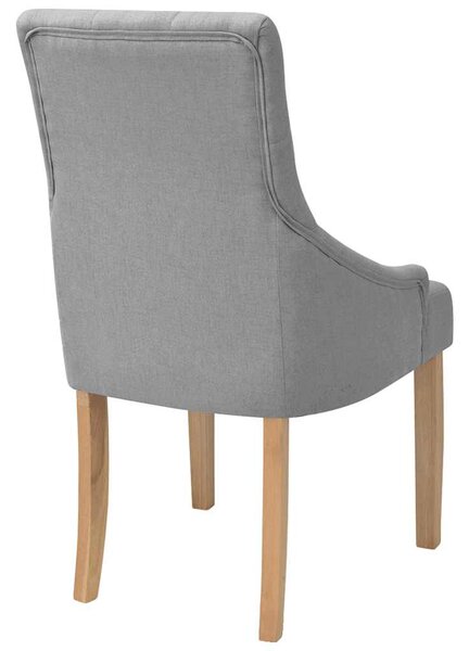Jídelní židle 2 ks světle šedé textil 243635