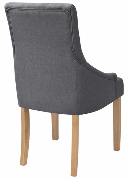 Jídelní židle 2 ks tmavě šedé textil 243636