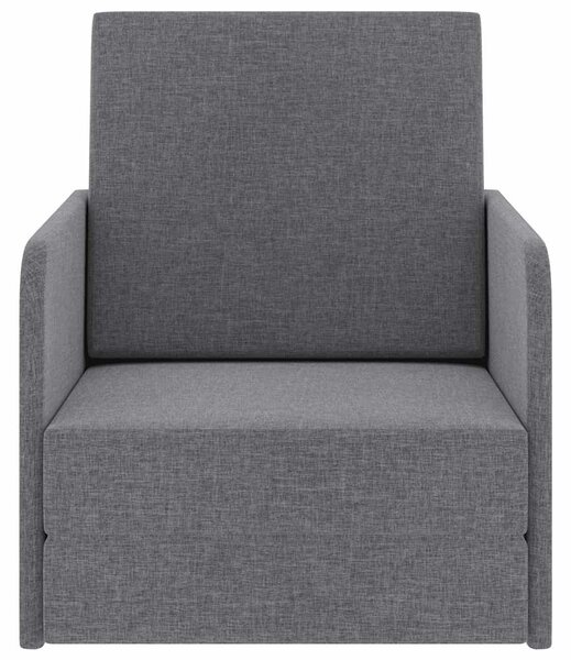 Rozkládací křeslo světle šedé textil 243648