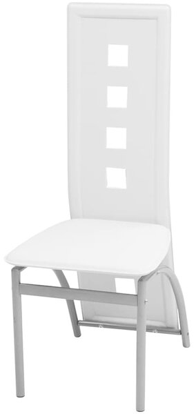Jídelní židle 4 ks bílé umělá kůže 243647