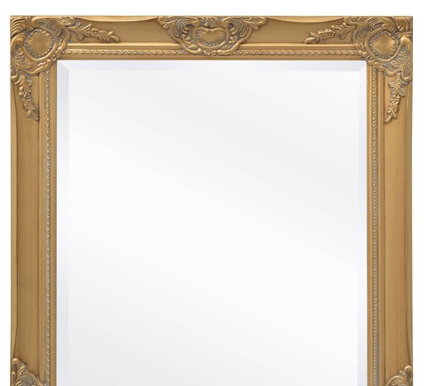Nástěnné zrcadlo barokní styl 100 x 50 cm zlaté 243680