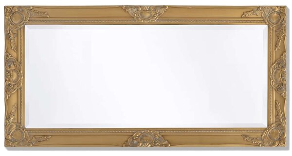 Nástěnné zrcadlo barokní styl 100 x 50 cm zlaté 243680