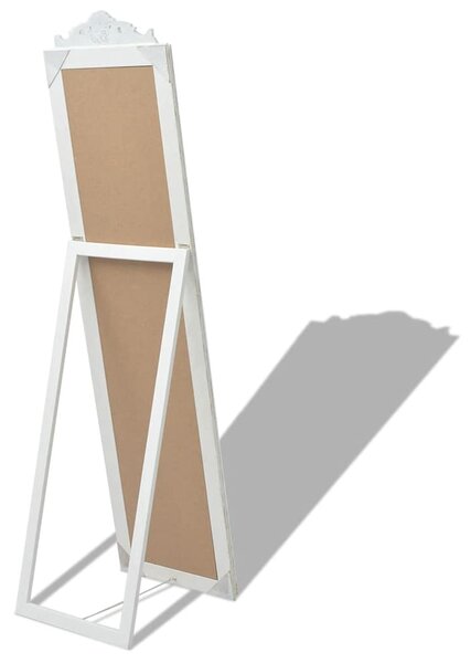 Volně stojící zrcadlo barokní styl 160 x 40 cm bílé 243691