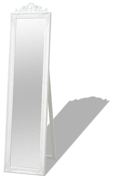 Volně stojící zrcadlo barokní styl 160 x 40 cm bílé 243691