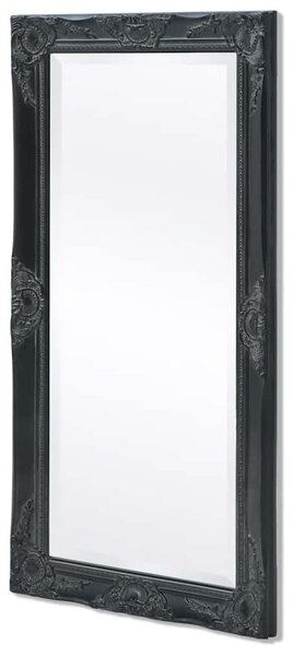 Nástěnné zrcadlo barokní styl 100 x 50 cm černé 243682