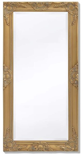 Nástěnné zrcadlo barokní styl 100 x 50 cm zlaté 243680