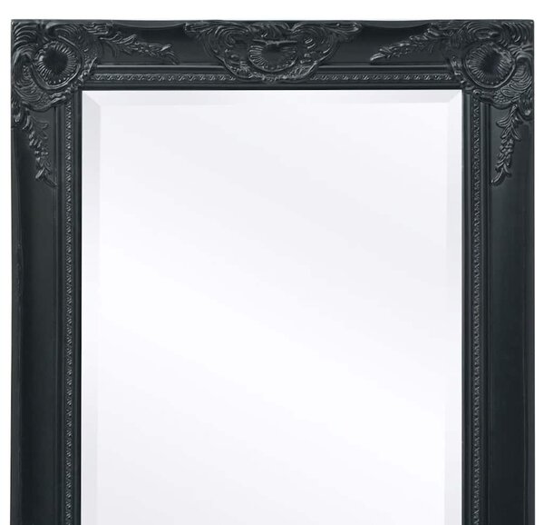Nástěnné zrcadlo barokní styl 100 x 50 cm černé 243682