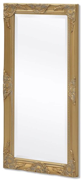 Nástěnné zrcadlo barokní styl 100 x 50 cm zlaté 243680