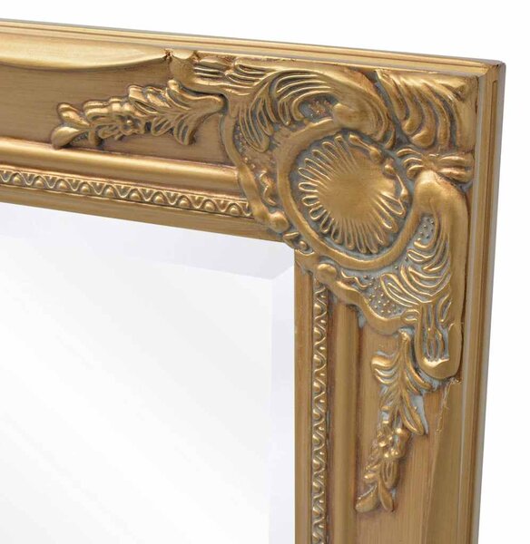 Nástěnné zrcadlo barokní styl 100 x 50 cm zlaté 243680
