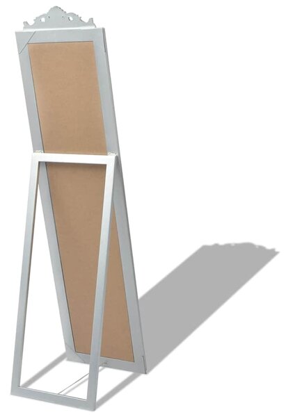 Volně stojící zrcadlo barokní styl 160 x 40 cm stříbrné 243693