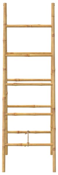 Dvojitý žebřík na ručníky s 5 příčlemi bambusový 50x160 cm 243714