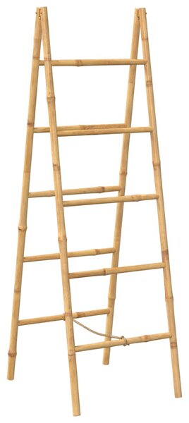Dvojitý žebřík na ručníky s 5 příčlemi bambusový 50x160 cm 243714