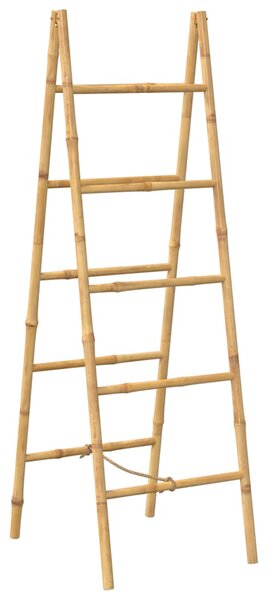 Dvojitý žebřík na ručníky s 5 příčlemi bambusový 50x160 cm 243714