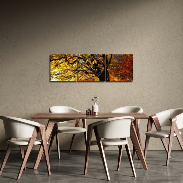 Obraz podzimu (s hodinami) (90x30 cm)