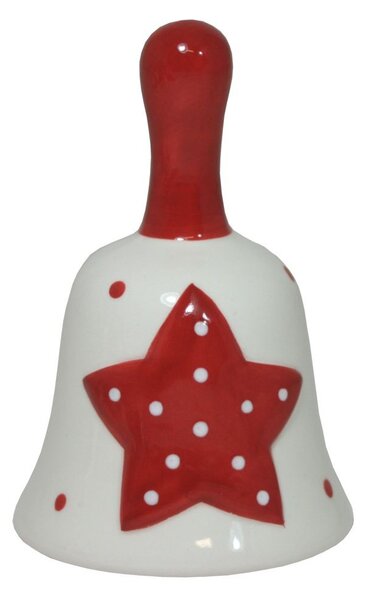 Keramický zvonek s červenou hvězdou – 10 cm 3003303