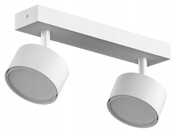 Bílé přisazené bodové svítidlo GX53, nastavitelné, 2× GX53