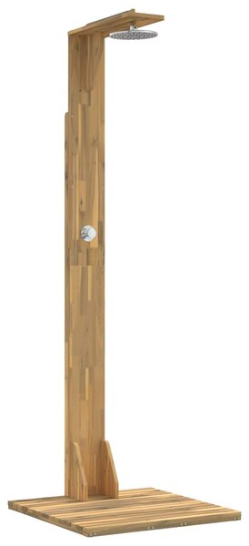 Venkovní sprcha 219 cm Masivní akáciové dřevo a nerezová ocel