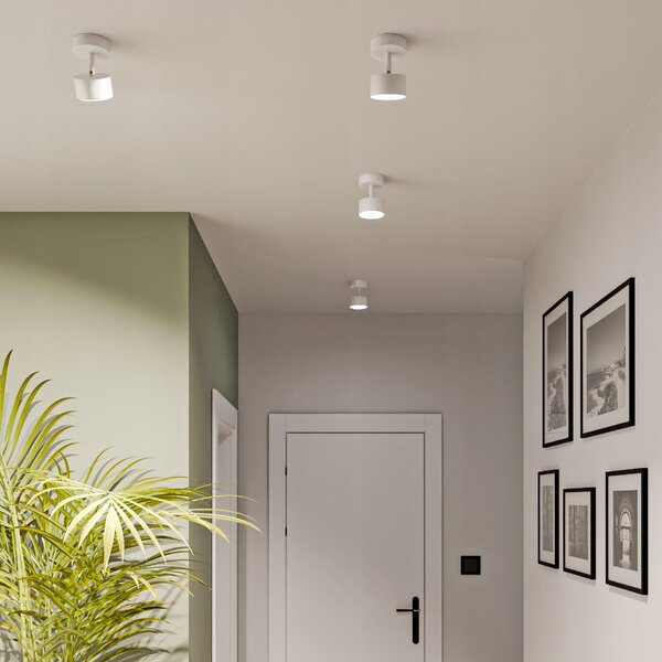 Bílé přisazené bodové svítidlo GX53, nastavitelné