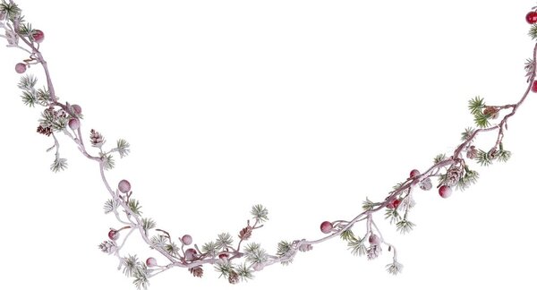 FLORISTA Girlanda s bobulkami zasněžená 127 cm
