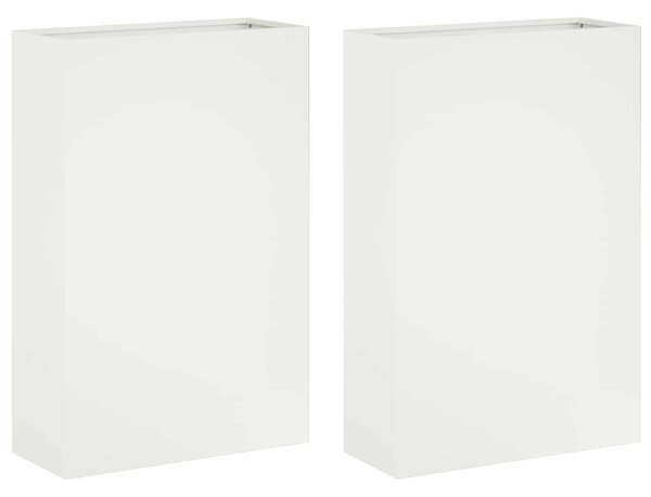 Zahradní pěstebník 2 ks Bílá 50 x 20 x 75 cm