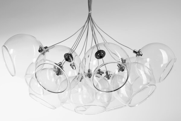 Toolight - Závěsné svítidlo skleněné koule 13xG4 25W, APP561-13CP, chromová, OSW-08237