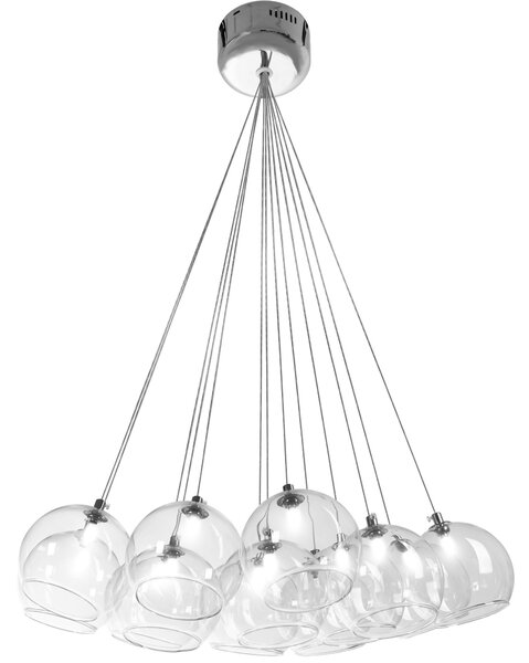 Toolight - Závěsné svítidlo skleněné koule 13xG4 25W, APP561-13CP, chromová, OSW-08237
