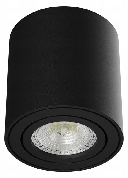 Černé přisazené bodové svítidlo GU10, nastavitelné, Ø 80 mm, 1× GU10