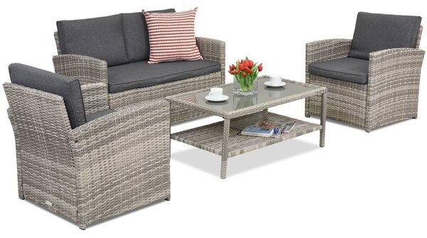 Zahradní nábytek Monaco Coffee 4 Garden Point světle šedý
