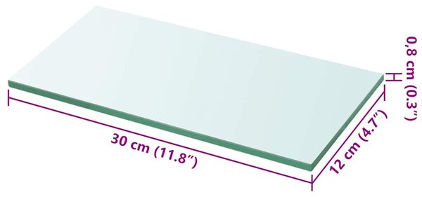 Policová deska sklo čiré 30x12 cm 243807