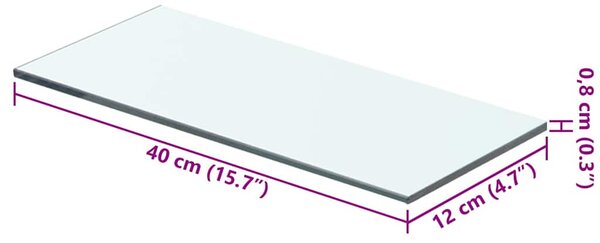 Policová deska sklo čiré 40x12 cm 243812