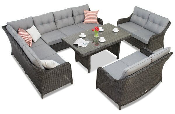Zahradní set s rohem Toledo Comida 9 antracit Garden Point