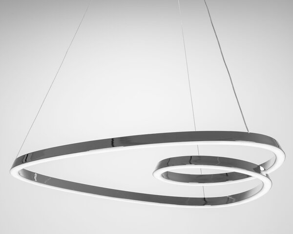 Toolight Toolight, Moderní LED stropní svítidlo + dálkové ovládání APP7798-cp, chrom, OSW-05503