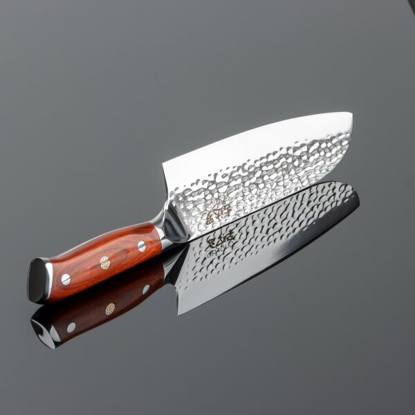 Gudaro -Damaškový Santoku kuchyňský nůž MIYABI 7", 67 vrstev oceli, délka 17,5cm