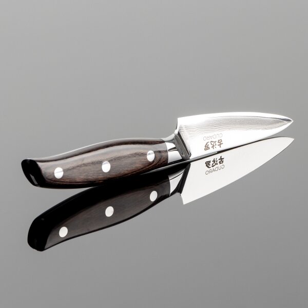 Gudaro - Damaškový kuchyňský nůž SHIRO 3,5", 67 vrstev oceli, délka 9,5 cm