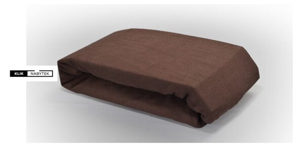 Stanex Froté napínací prostěradlo čokoládové ROZMĚR: (š/d/v) 200 x 200 x 20 cm, Barva: ČOKOLÁDOVÉ