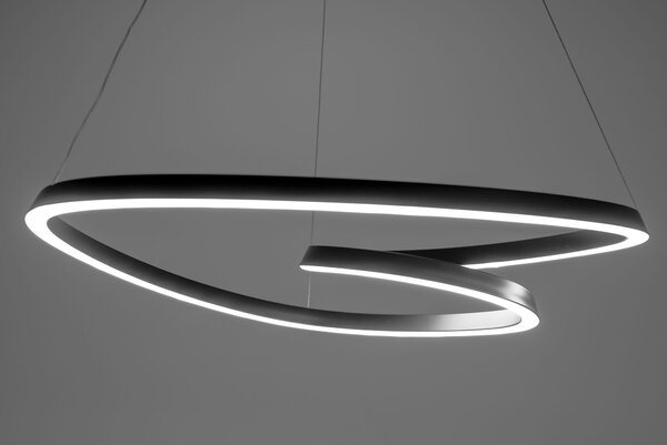 Toolight Toolight, Moderní LED závěsné stropní svítidlo + dálkový ovladač APP796-CP, černá, OSW-05502